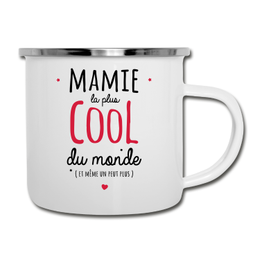 Geburtstagsgeschenk Oma Emaille Tasse - Die coolste Oma der Welt