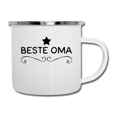 Geburtstagsgeschenk Oma Emaille Tasse - Beste Oma Geschenk