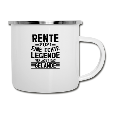 Geburtstagsgeschenk Oma Emaille Tasse - Rente legende Oma Familie Geschenk