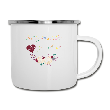 Geburtstagsgeschenk Oma Emaille Tasse - Glück ist Oma zu sein