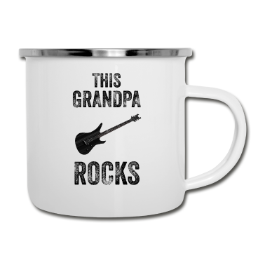 Geburtstagsgeschenk Oma Emaille Tasse - Diese Oma Rock