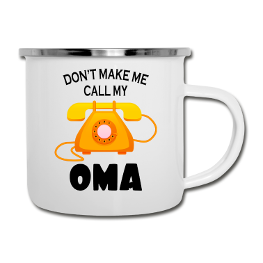 Geburtstagsgeschenk Oma Emaille Tasse - Oma Großmutter Spruch Familie Geschenk