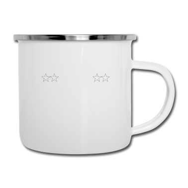 Geburtstagsgeschenk Oma Emaille Tasse - Ich habe zwei Titel Mama und Oma