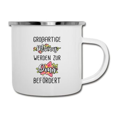 Geburtstagsgeschenk Oma Emaille Tasse - Großartige Mamas Mütter Oma