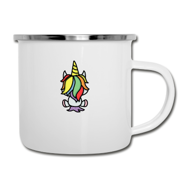 Geburtstagsgeschenk Oma Emaille Tasse - Null Bock Einhorn Geschenk Geburtstagsgeschenk