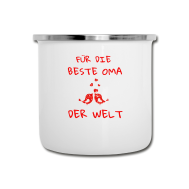 Geburtstagsgeschenk Oma Emaille Tasse - für die beste OMA der Welt