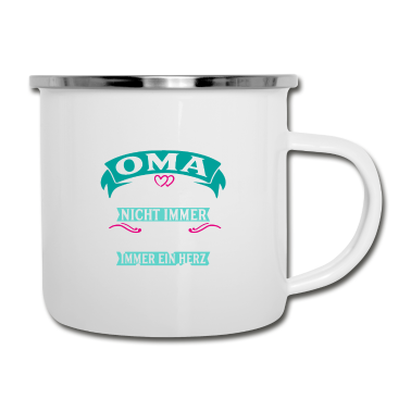 Geburtstagsgeschenk Oma Emaille Tasse - Opa Oma Seele Geschenk Geburtstag