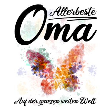 Motiv Allerbeste Oma - Watercolor Schmetterling