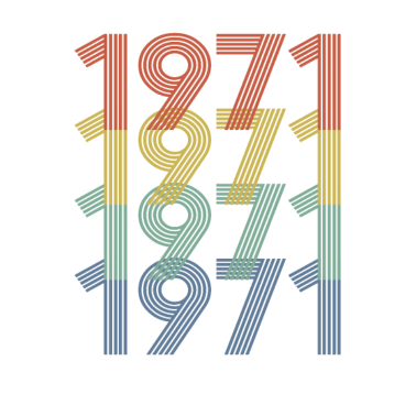 Motiv 1971 - Awesome Vintage Style, 50. Geburtstagsgeschenk