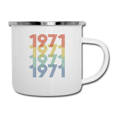 Geburtstagsgeschenk Oma Emaille Tasse - 1971 - Awesome Vintage Style, 50. Geburtstagsgeschenk