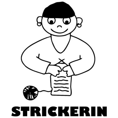 Motiv Strickerin Strickende Oma mit Hut