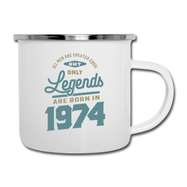 Geburtstagsgeschenk Oma Emaille Tasse - Legenden seit 1974 Geburtstagsgeschenk