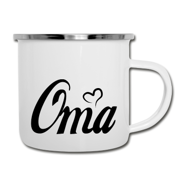 Geburtstagsgeschenk Oma Emaille Tasse - Oma Mutter Familie Geschenk Kinder Liebe