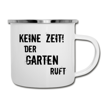Geburtstagsgeschenk Oma Emaille Tasse - Keine zeit der garten ruft Oma Herz Familie