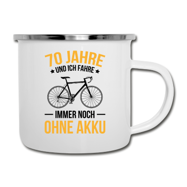 Geburtstagsgeschenk Oma Emaille Tasse - 70 Jahre und ich fahre Oma Familie Geschenk