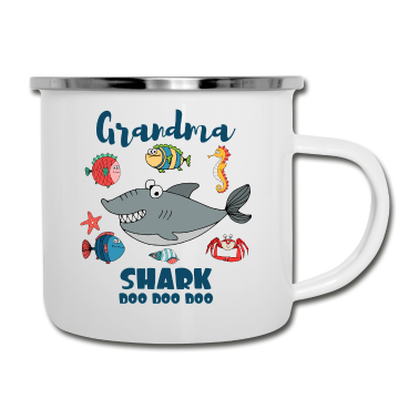 Geburtstagsgeschenk Oma Emaille Tasse - Hei Oma Großmutter Enkel Spruch Geschenk