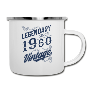 Geburtstagsgeschenk Oma Emaille Tasse - Legendär seit 1960 Geburtstagsgeschenk für 60er