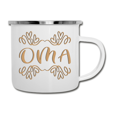 Geburtstagsgeschenk Oma Emaille Tasse - DU WIRST OMA GROßMAMA SCHWANGERSCHAFT FAMILIE