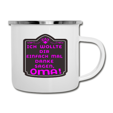 Geburtstagsgeschenk Oma Emaille Tasse - DANKE OMA GESCHENKE FUER OMI