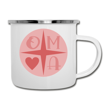 Geburtstagsgeschenk Oma Emaille Tasse - OMA WERDEN SEIN SCHWANGERSCHAFT GEBURTSTAG GEBURT