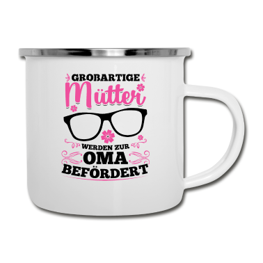 Geburtstagsgeschenk Oma Emaille Tasse - Großartige Mütter werden zur Oma befördert
