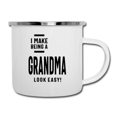 Geburtstagsgeschenk Oma Emaille Tasse - Frauen Ich mache es einfach, eine Oma zu sein
