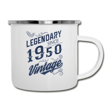 Geburtstagsgeschenk Oma Emaille Tasse - Legendär seit 1950 Geburtstagsgeschenk für 50er