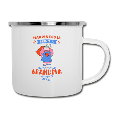 Geburtstagsgeschenk Oma Emaille Tasse - Geschenk Oma Familie Geschenkidee Enkel