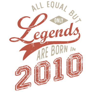 Motiv Geburtstag 11 Jahre LEGENDS ARE BORN IN 2010