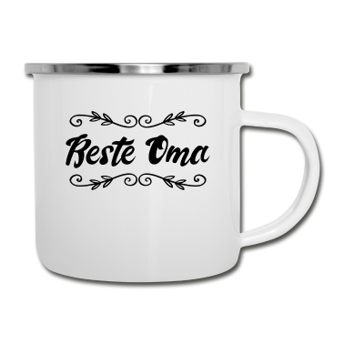Geburtstagsgeschenk Oma Emaille Tasse - Geschenk für Oma Großeltern von Enkelkindern
