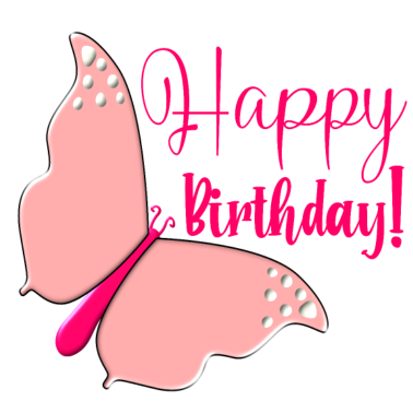 Motiv Happy Birthday Butterfly Schmetterling Geburtstag