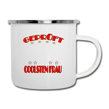 Geburtstagsgeschenk Oma Emaille Tasse - Oma coolste Frau der Welt