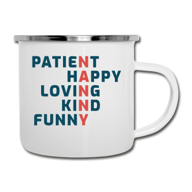 Geburtstagsgeschenk Oma Emaille Tasse - Nanny Oma Mama Frauen Tag Muttertag Geschenk