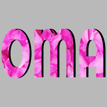 Motiv OMA BLÜTENBLAETTER DESIGN ROSA GROSSMUTTER BLUME