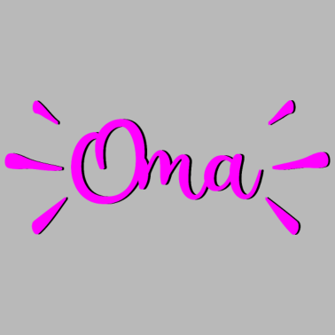 Motiv OMA PINK SCHRIFTZUG RENTNERIN PENSION