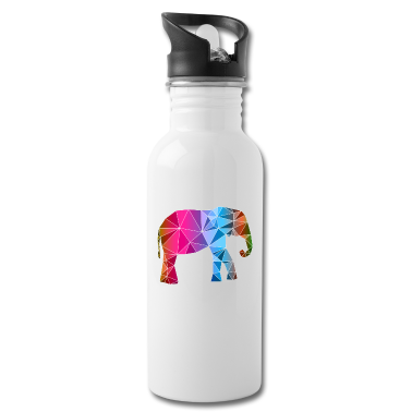 Geburtstagsgeschenk Oma Trinkflasche - Elefant Bunt Polygon Afrika Safari Tier Tiere Art
