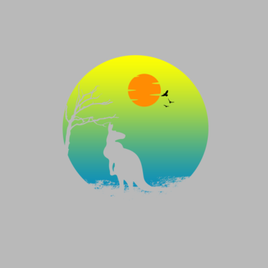 Motiv Känguru Sonnenuntergang Geburtstagsgeschenk