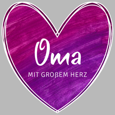 Motiv Oma mit großem Herz