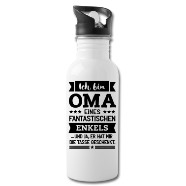 Geburtstagsgeschenk Oma Trinkflasche - Oma und super Enkel