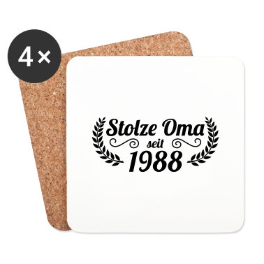Geburtstagsgeschenk Oma Untersetzer - stolze Oma seit 1988