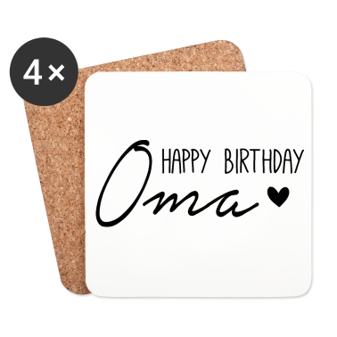Geburtstagsgeschenk Oma Untersetzer - Happy Birthday Oma