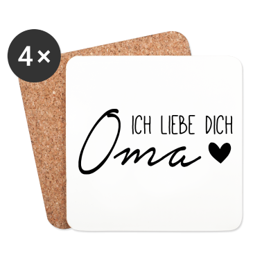 Geburtstagsgeschenk Oma Untersetzer - Ich liebe dich, Oma