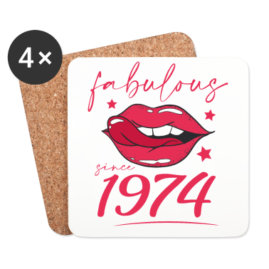 Geburtstagsgeschenk Oma Untersetzer - Fabulous since 1974