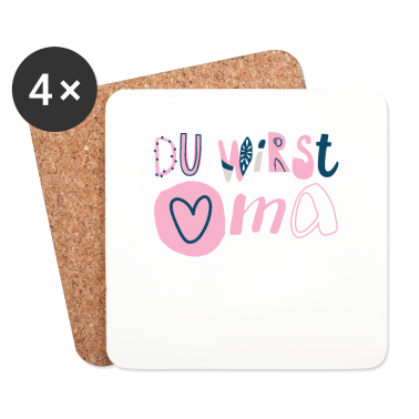 Geburtstagsgeschenk Oma Untersetzer - Du wirst Oma