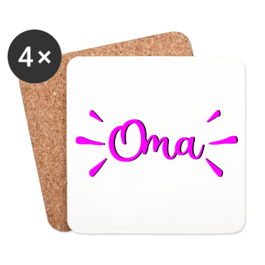 Geburtstagsgeschenk Oma Untersetzer - OMA PINK SCHRIFTZUG RENTNERIN PENSION