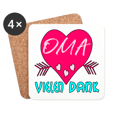 Geburtstagsgeschenk Oma Untersetzer - Vielen Dank OMA DANKESCHÖN