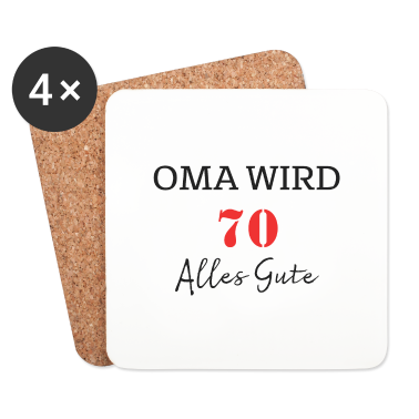 Geburtstagsgeschenk Oma Untersetzer - OMA WIRD 70