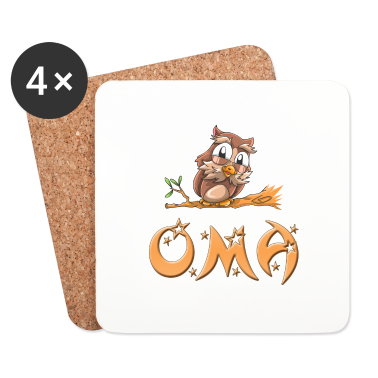 Geburtstagsgeschenk Oma Untersetzer - Eule Oma