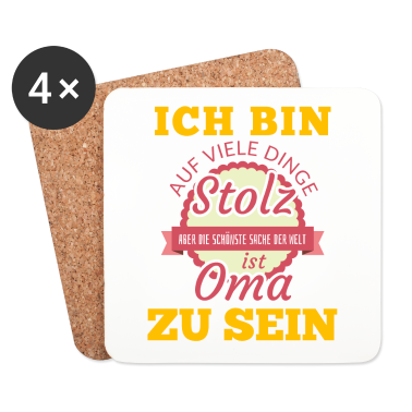 Geburtstagsgeschenk Oma Untersetzer - Oma shirt • Ich bin stolz • Oma Geschenk