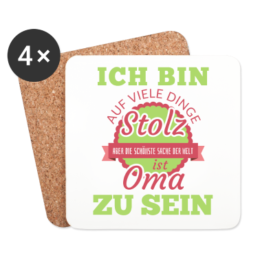 Geburtstagsgeschenk Oma Untersetzer - Oma shirt • Ich bin stolz • Oma Geschenk